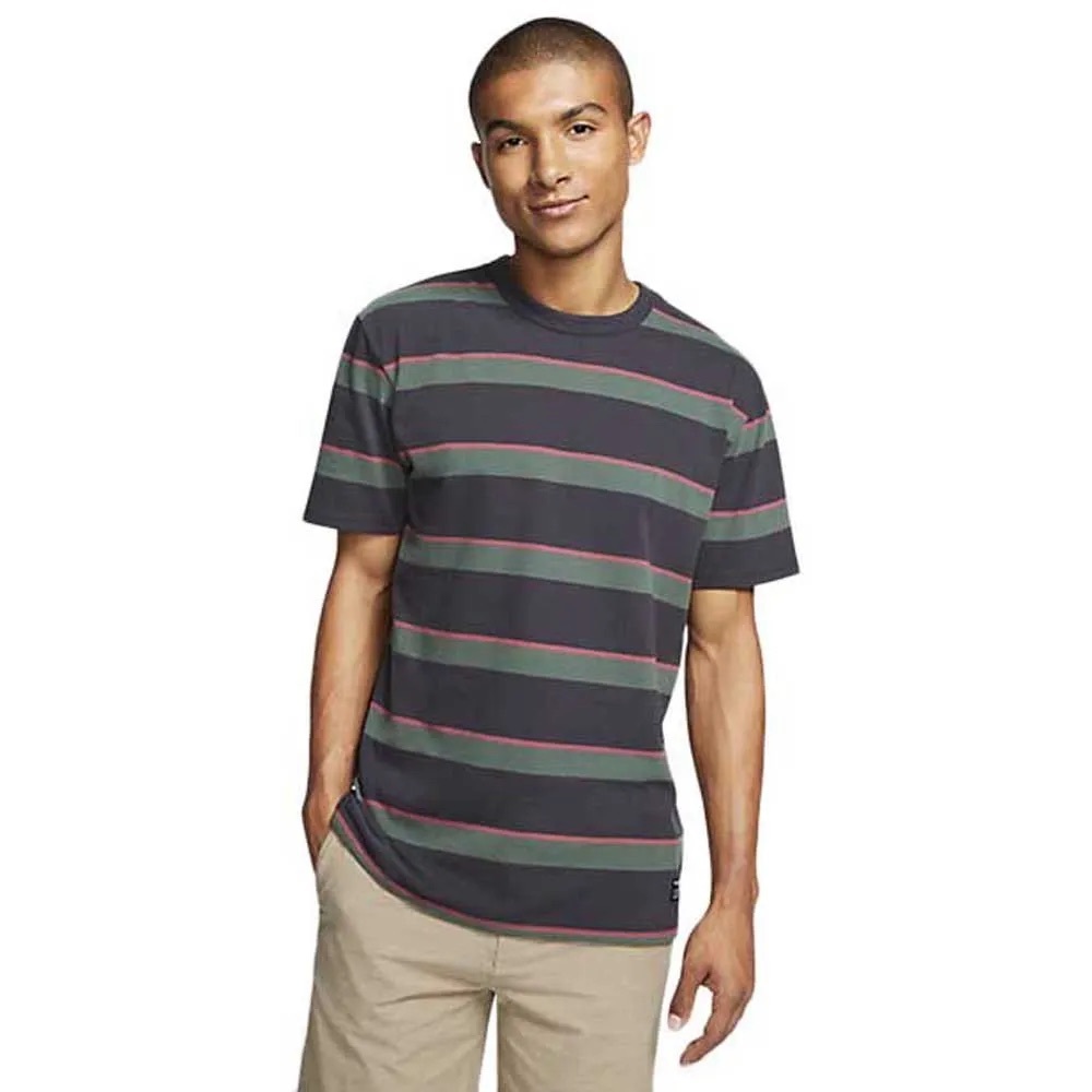 Hurley Men's Short Sleeve Striped Tee - Black and Red
